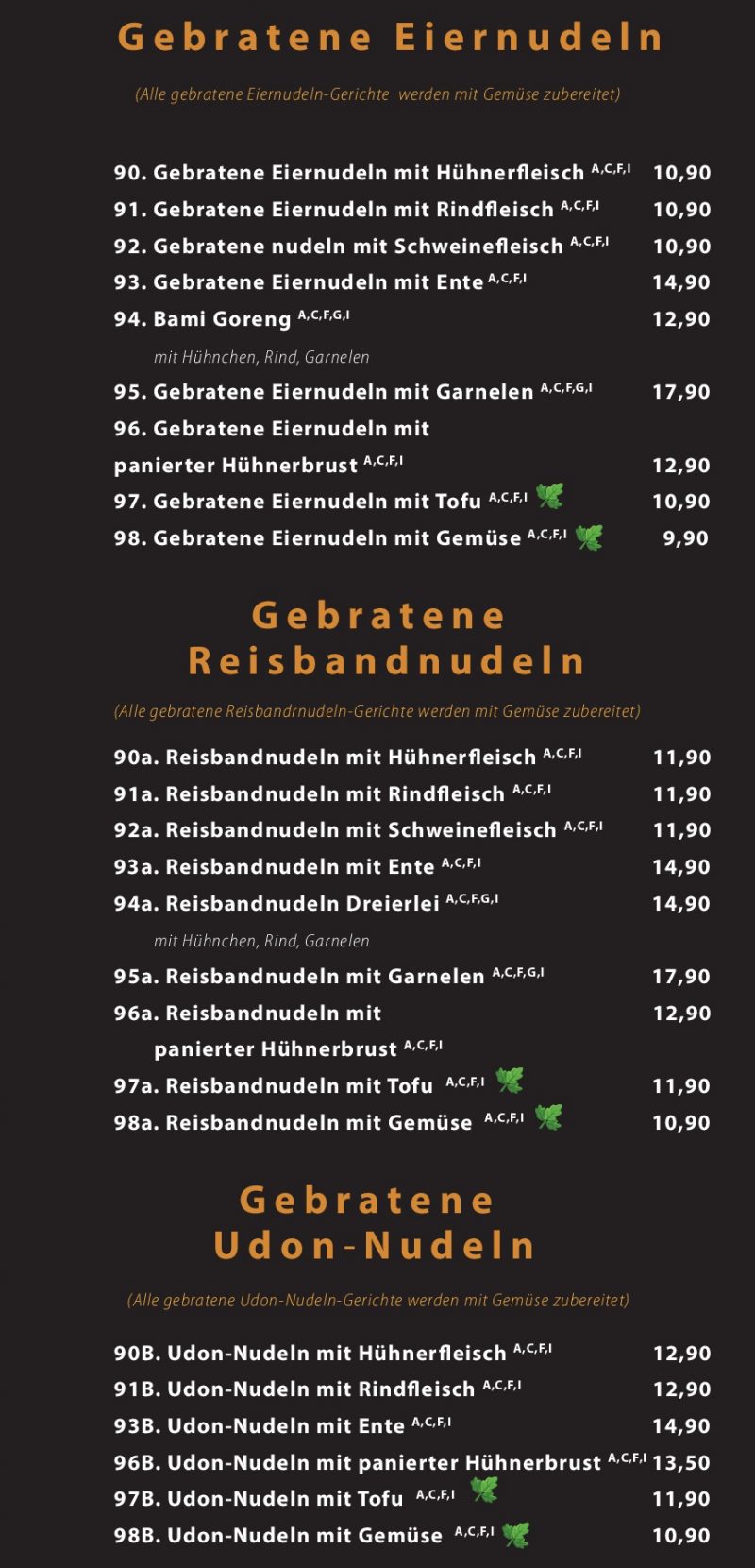 Speisekarte Koi Bamberg